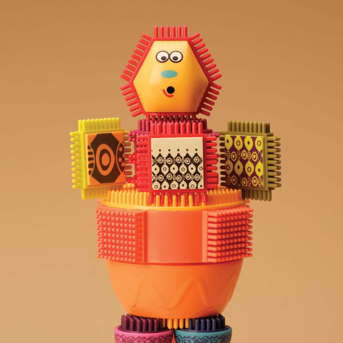 Bristle Block Spinaroos 75 Building Blocks toys –