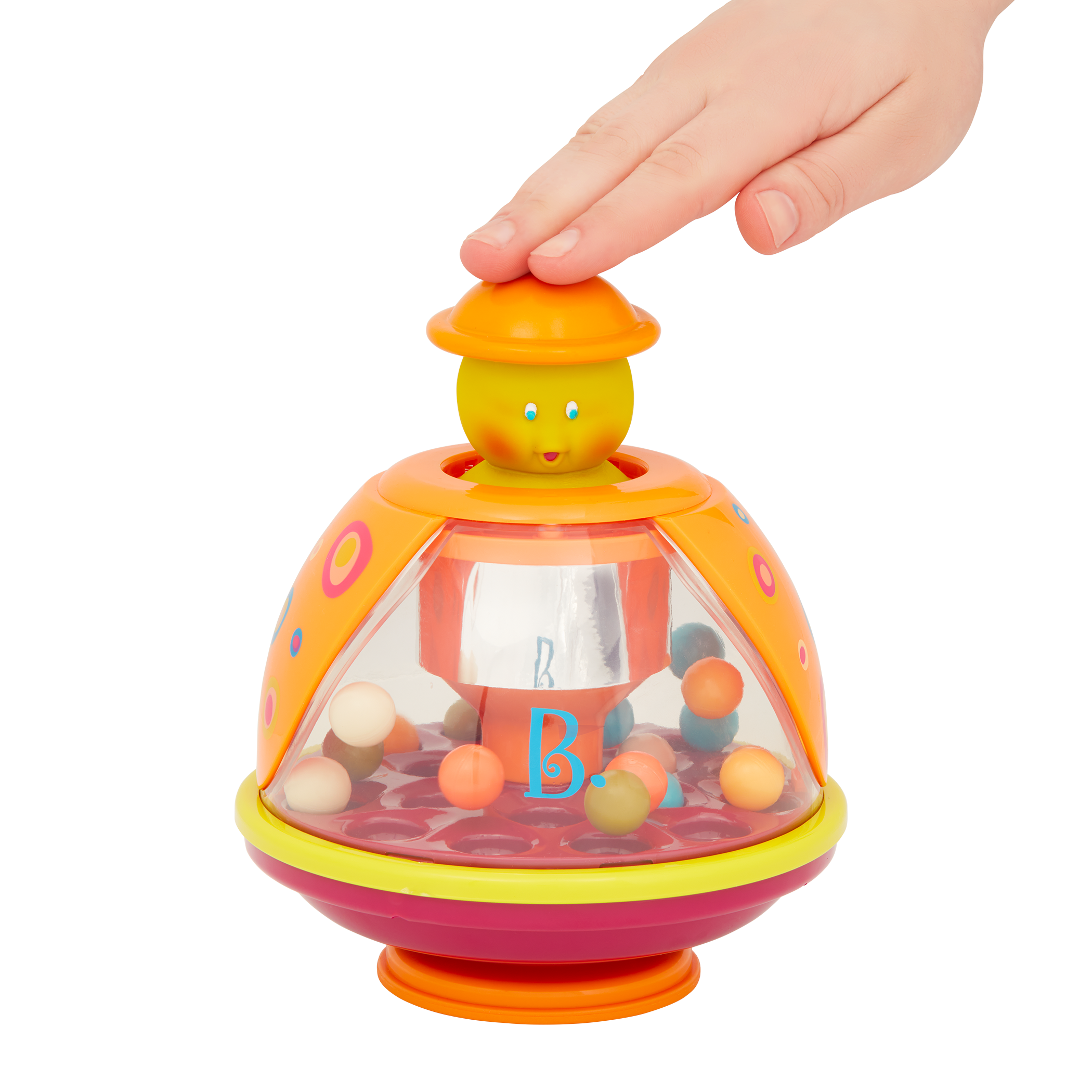 Ladybug tumble toy with colourful balls