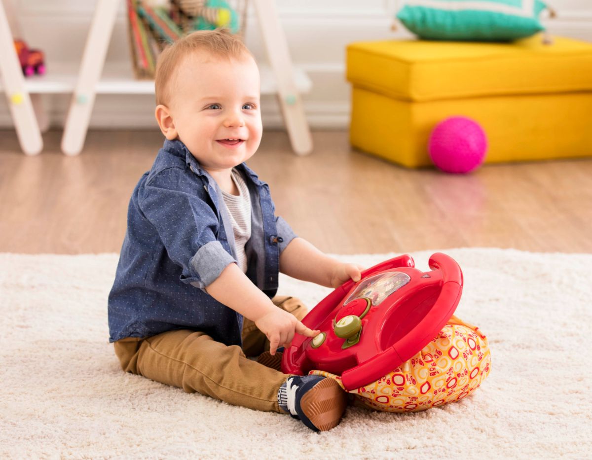 Toy steering wheel.