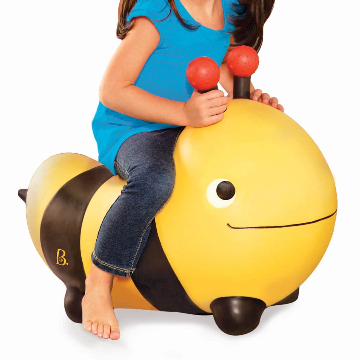 Bouncy bee ride-on with pump