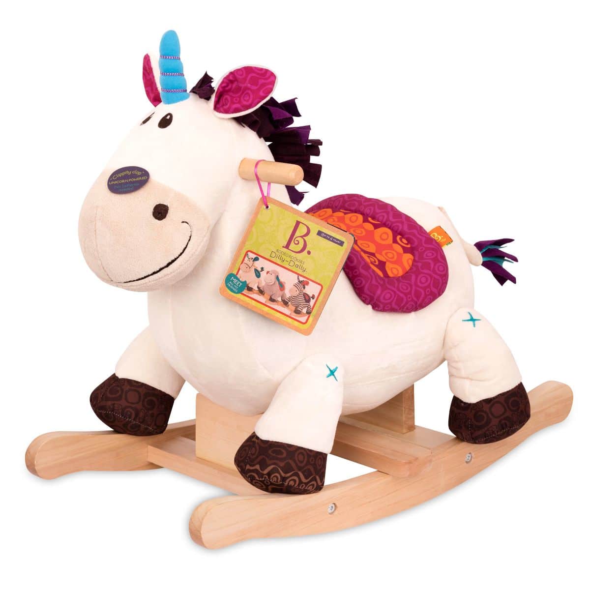 Wooden unicorn rocker.