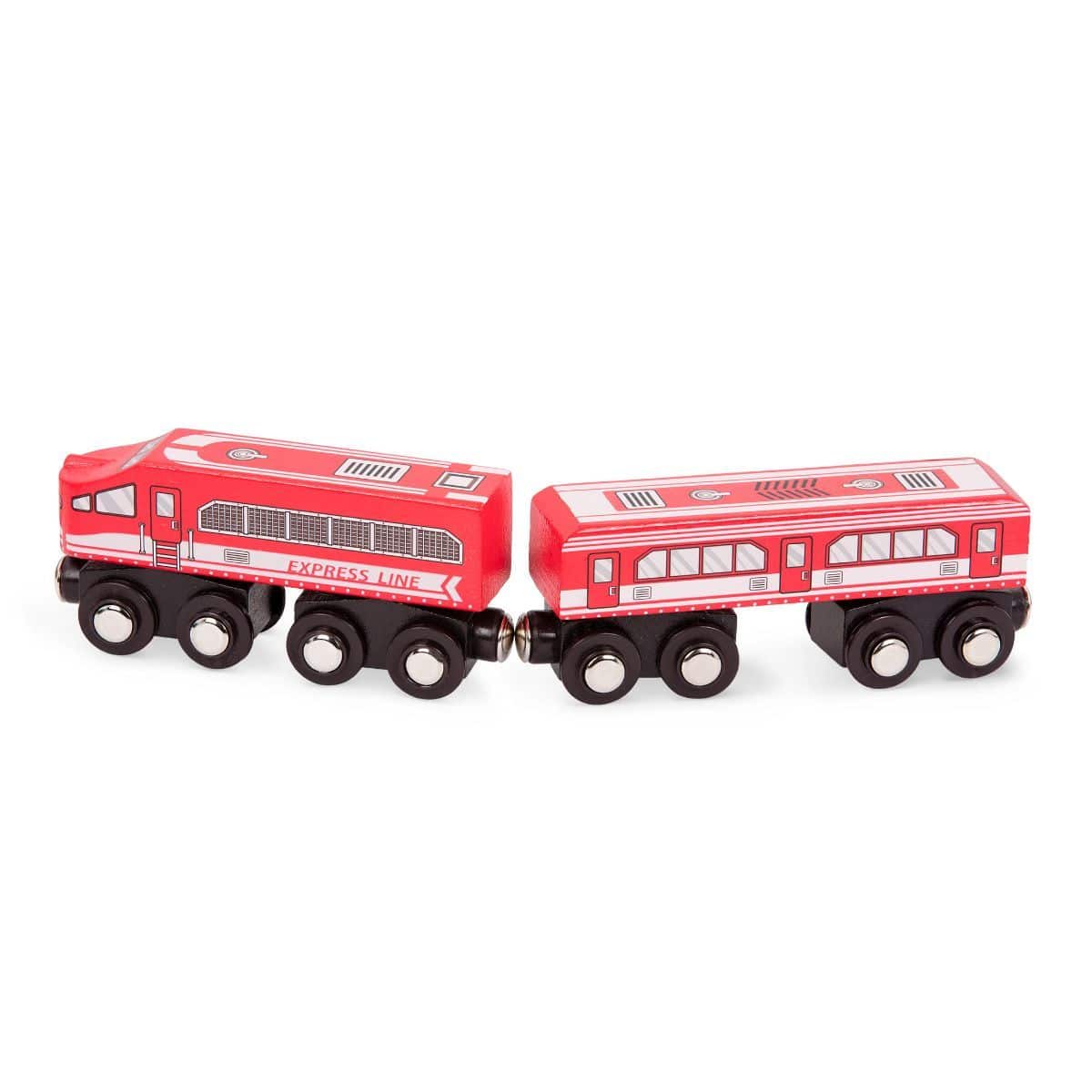 Wooden trains.