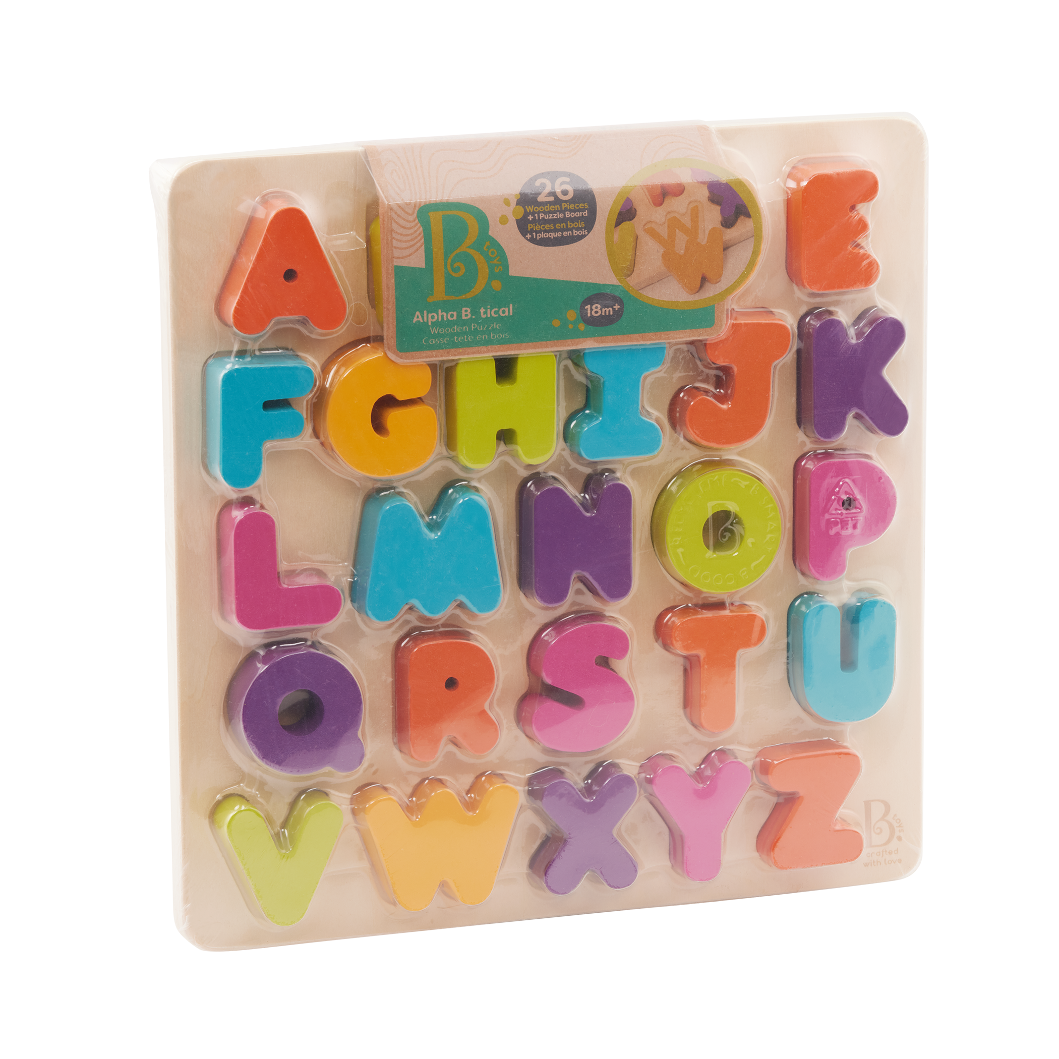 B. toys Wooden Alphabet Puzzle