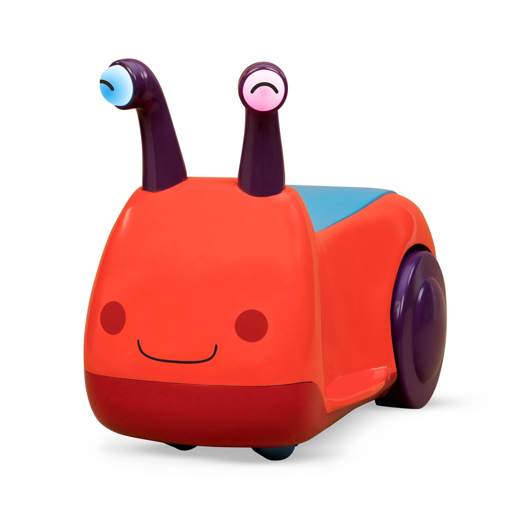 Snail ride-on with compartment