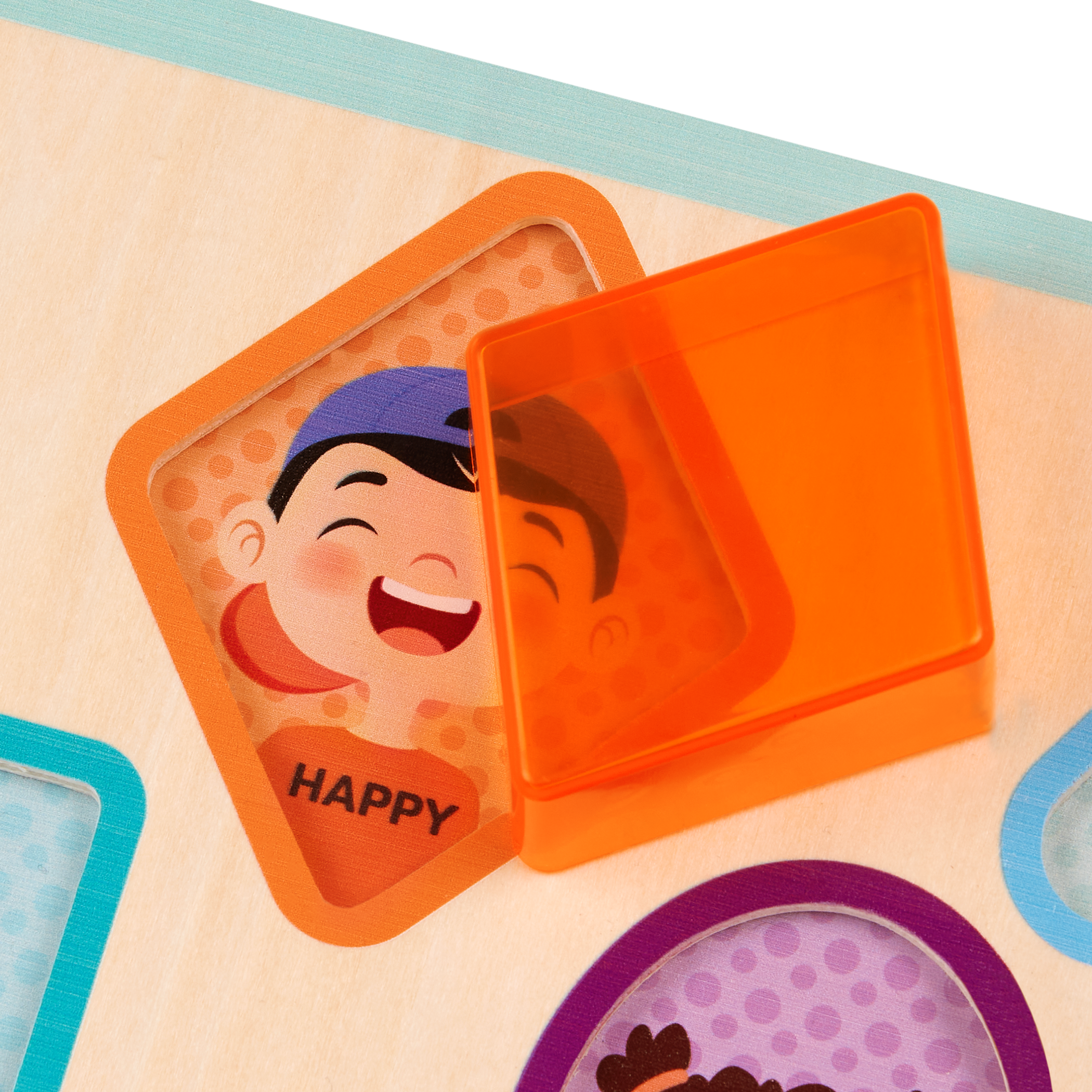 Chunky shapes and emotions puzzle.