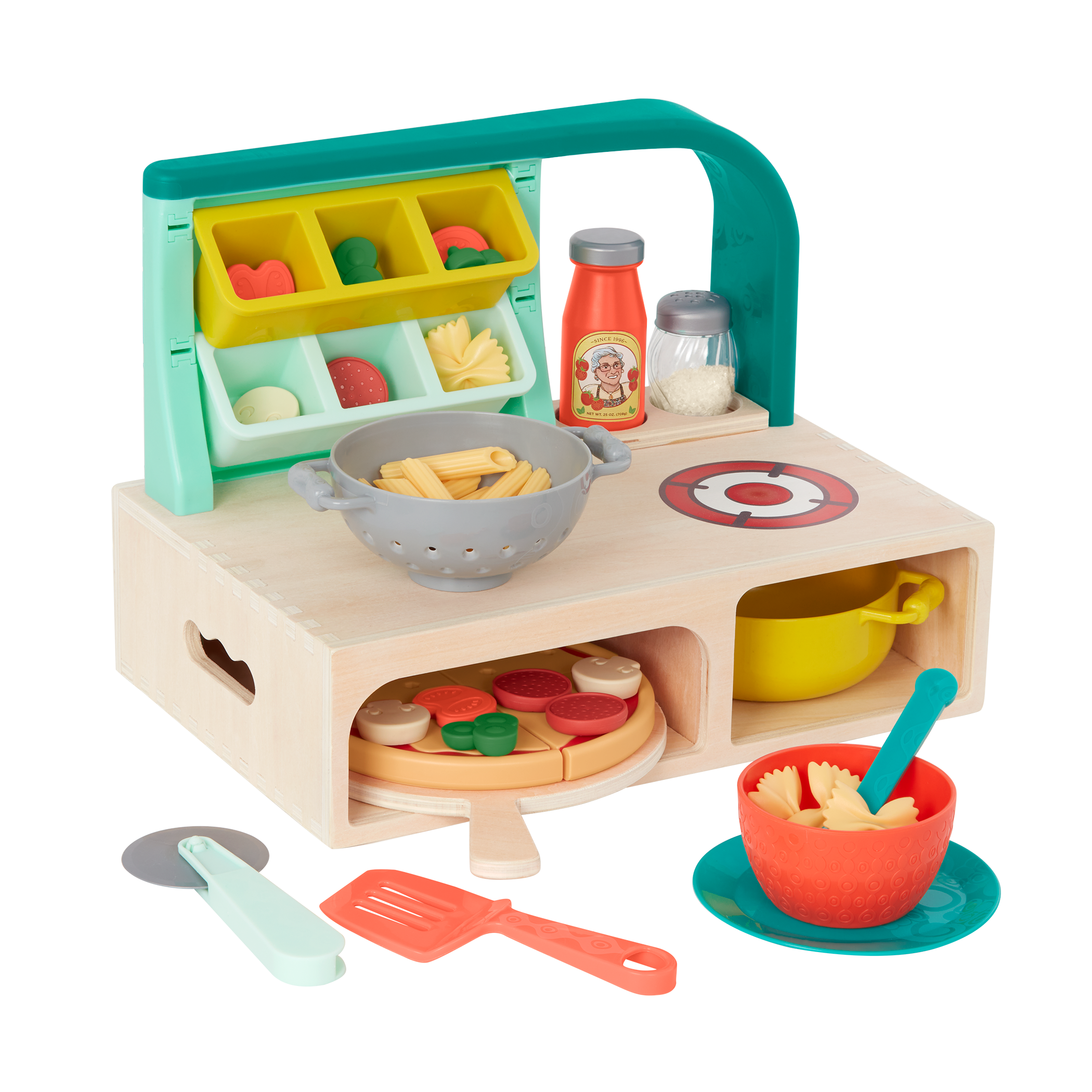 Pizza and pasta play set.