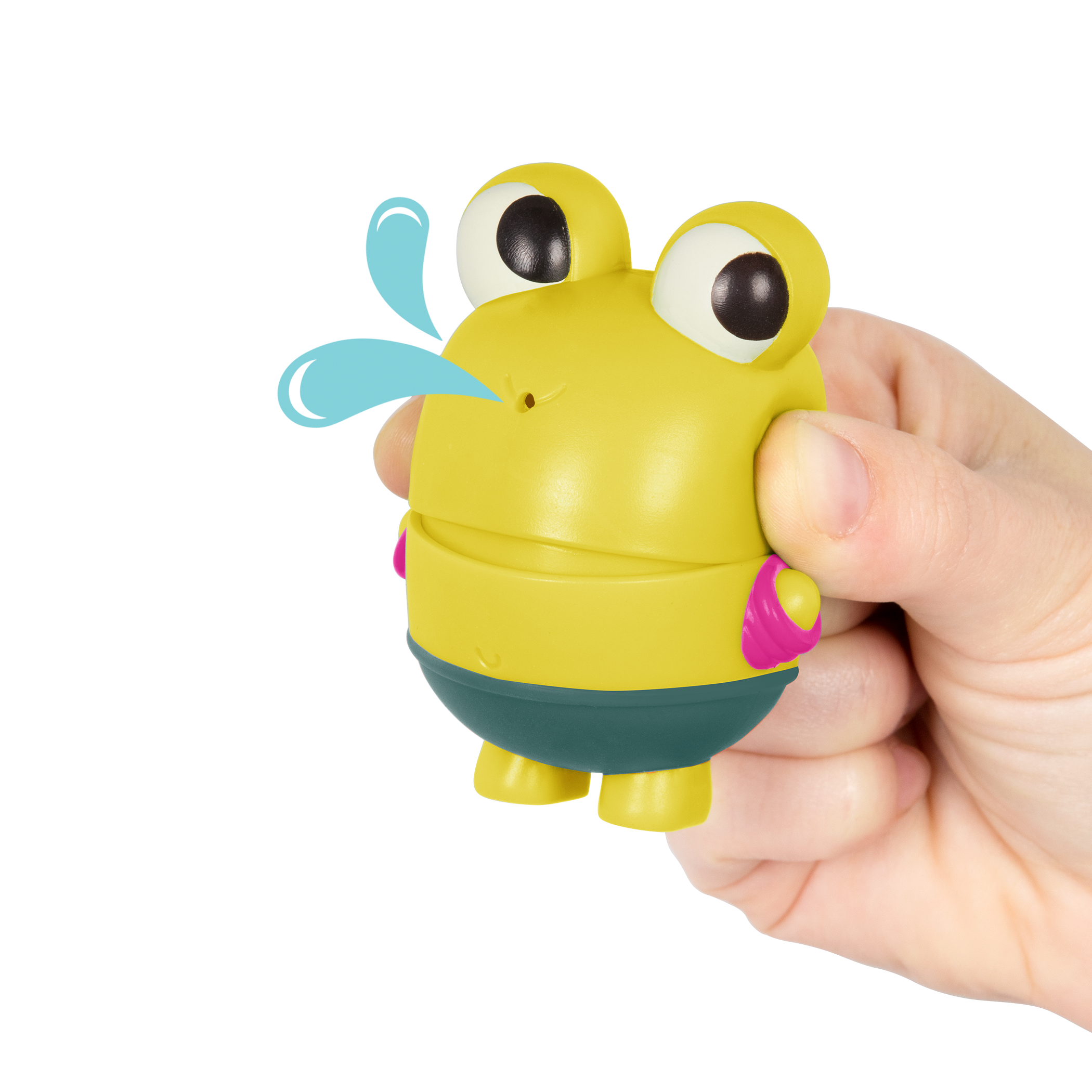 Frog and whale bath toys.