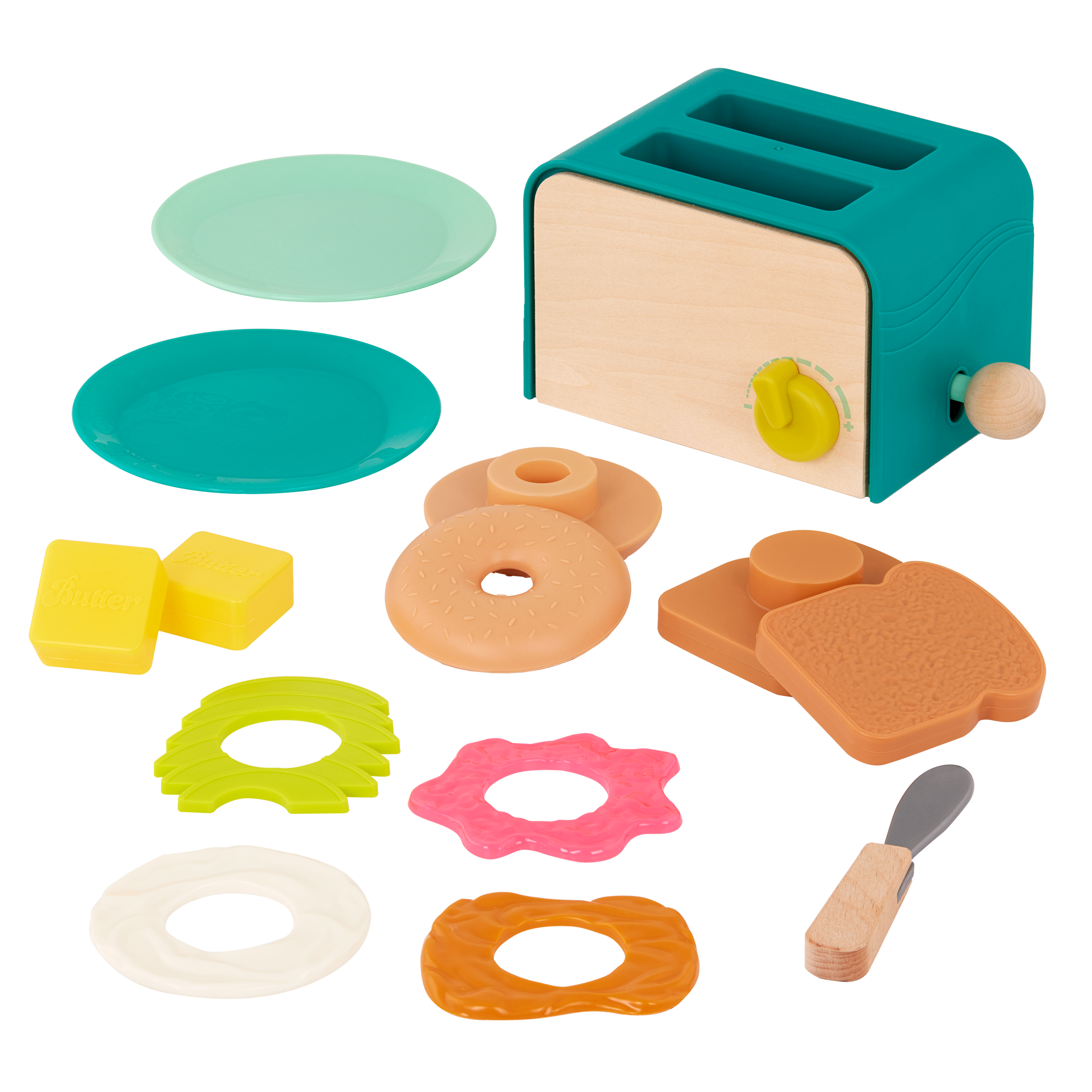 Mini chef pretend food playset breakfast toaster for toddlers