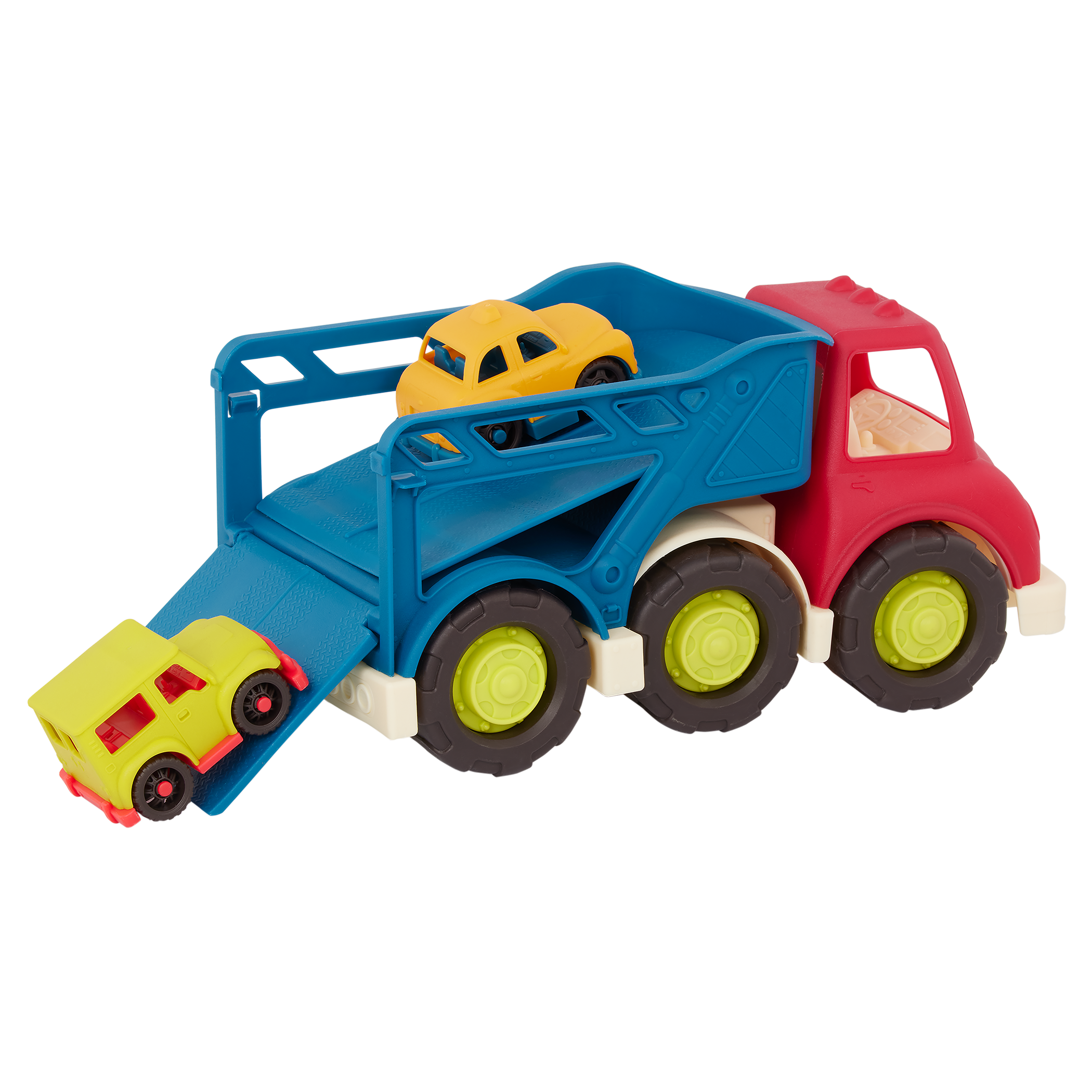 Car carrier truck for toddlers with mini vehicles