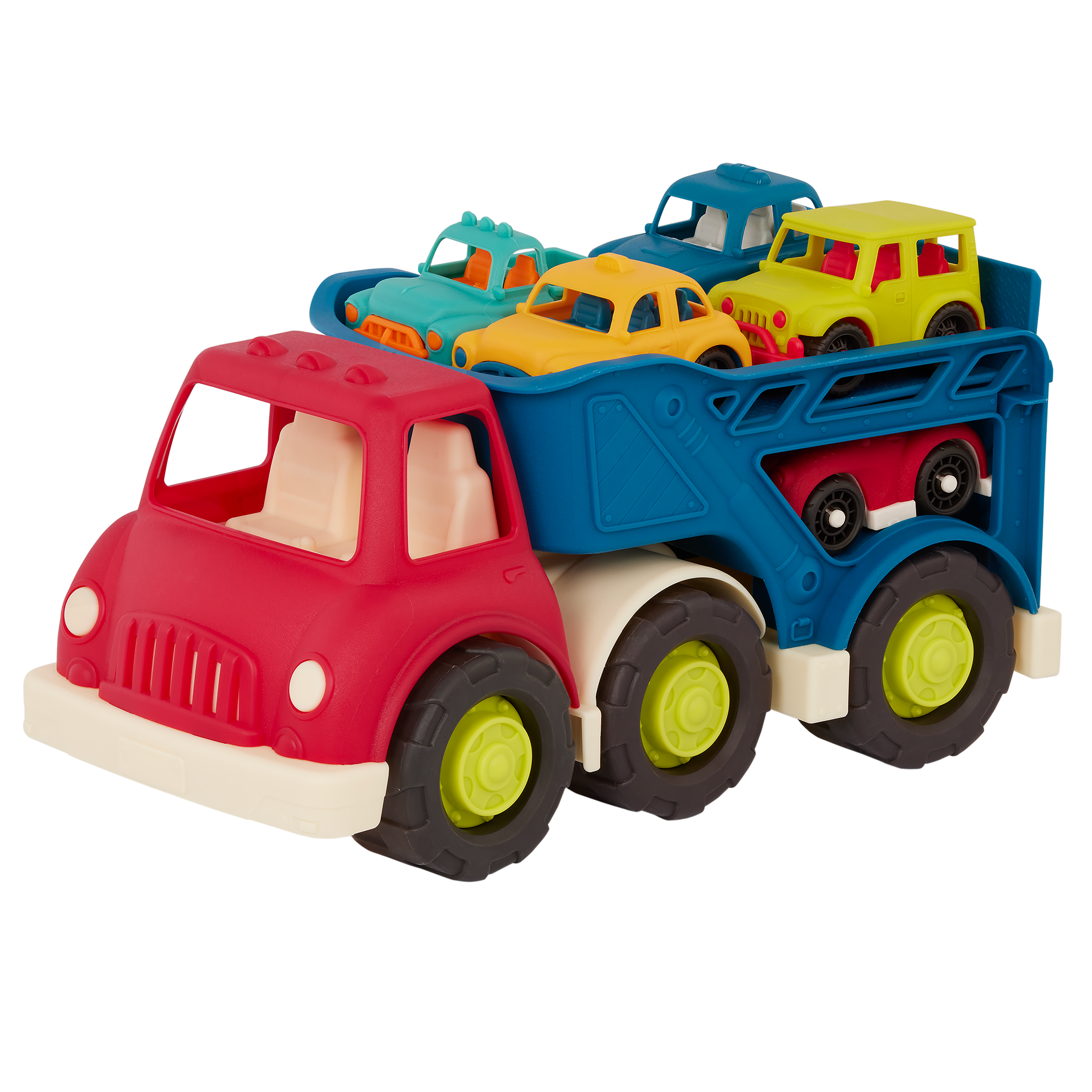 Car carrier truck for toddlers with mini vehicles