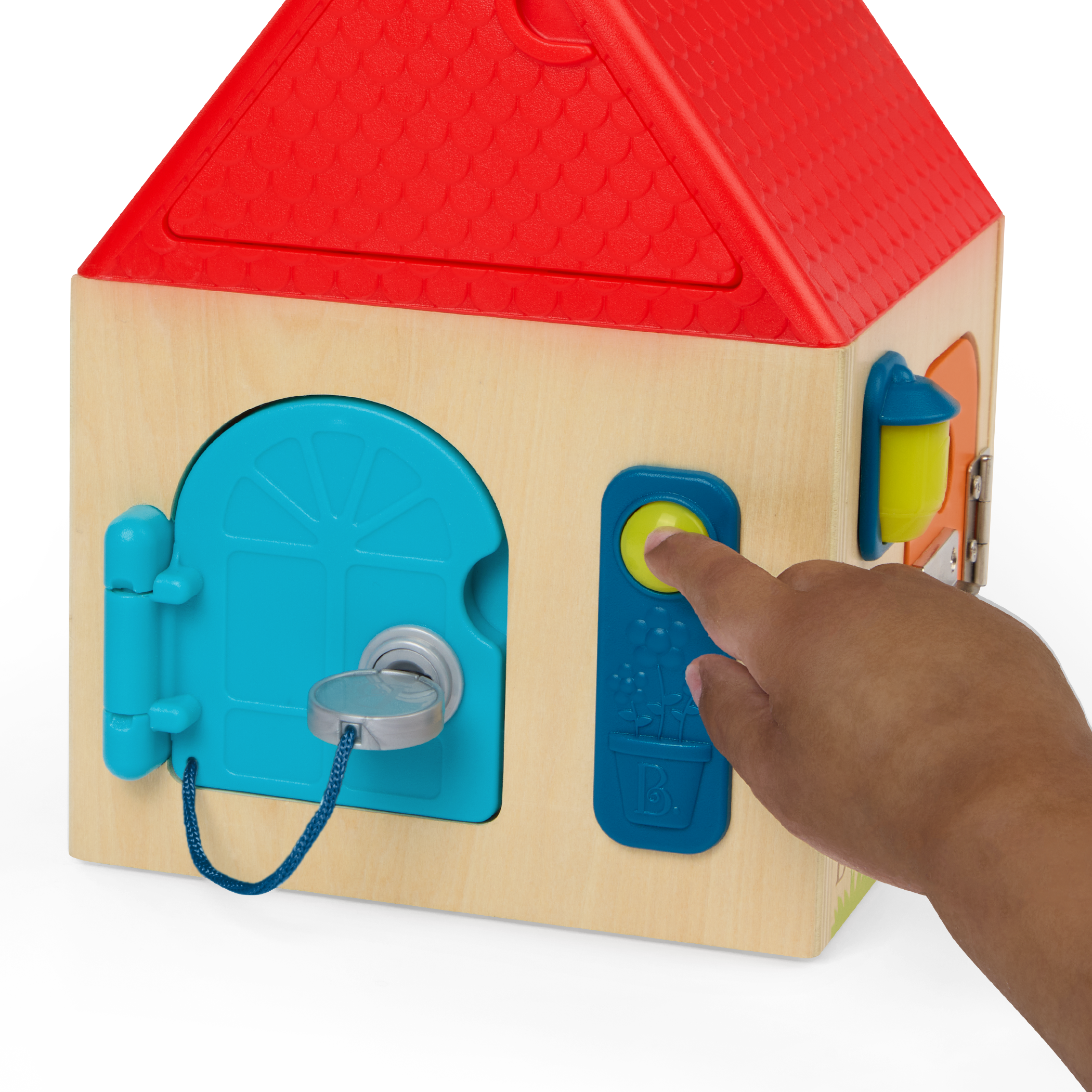 Locks and latches box dexterity toy for toddlers and babies