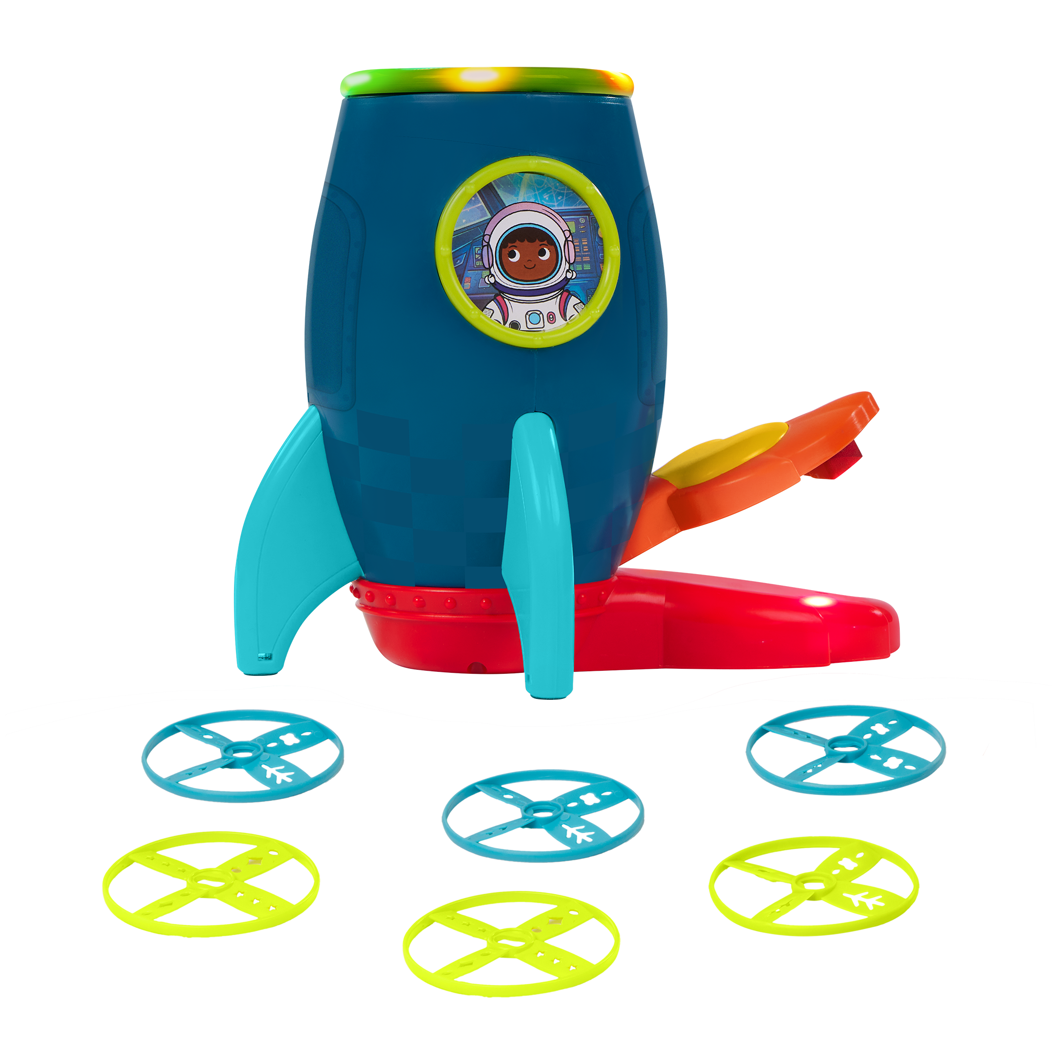 Light-up disc launcher toy