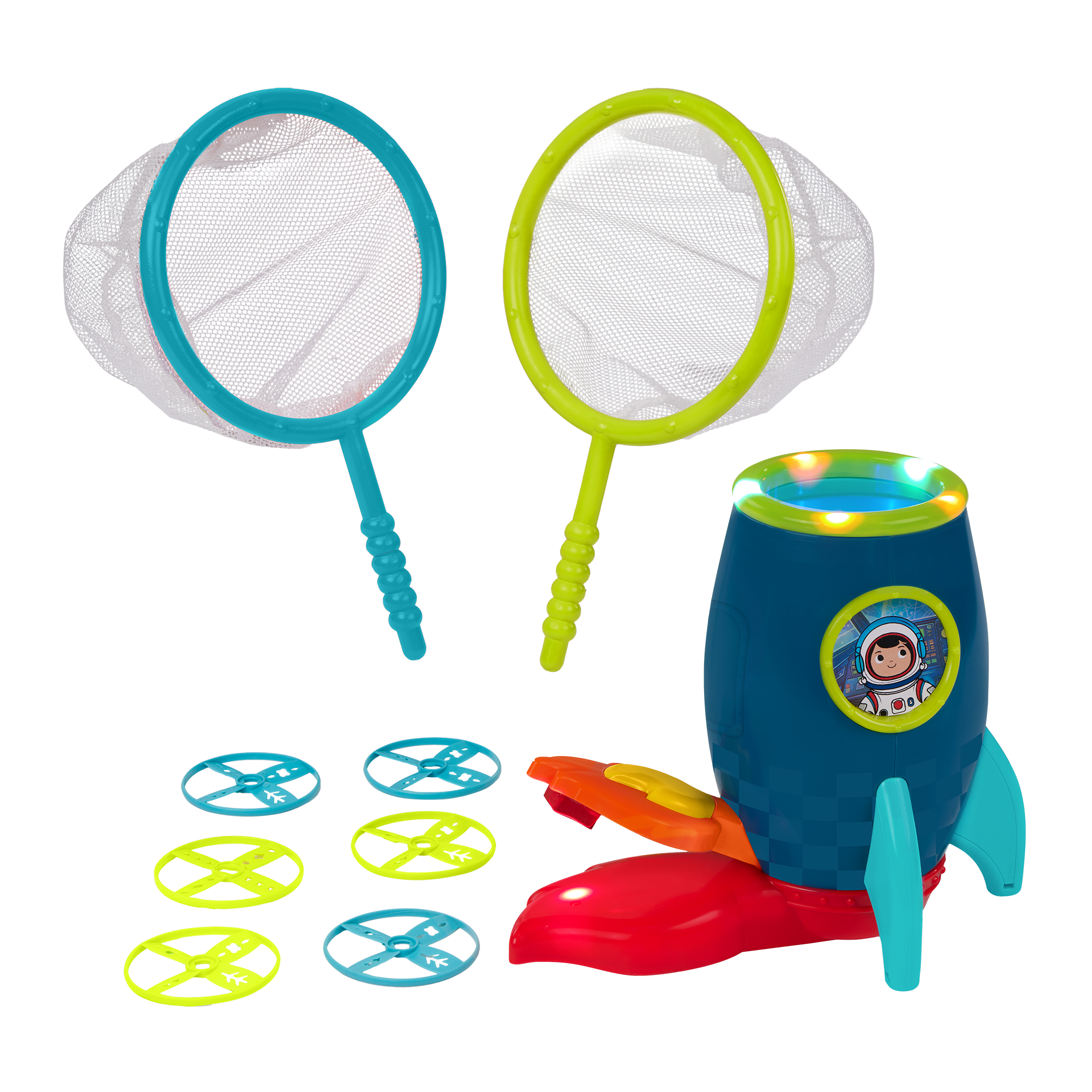 Light-up disc launcher toy