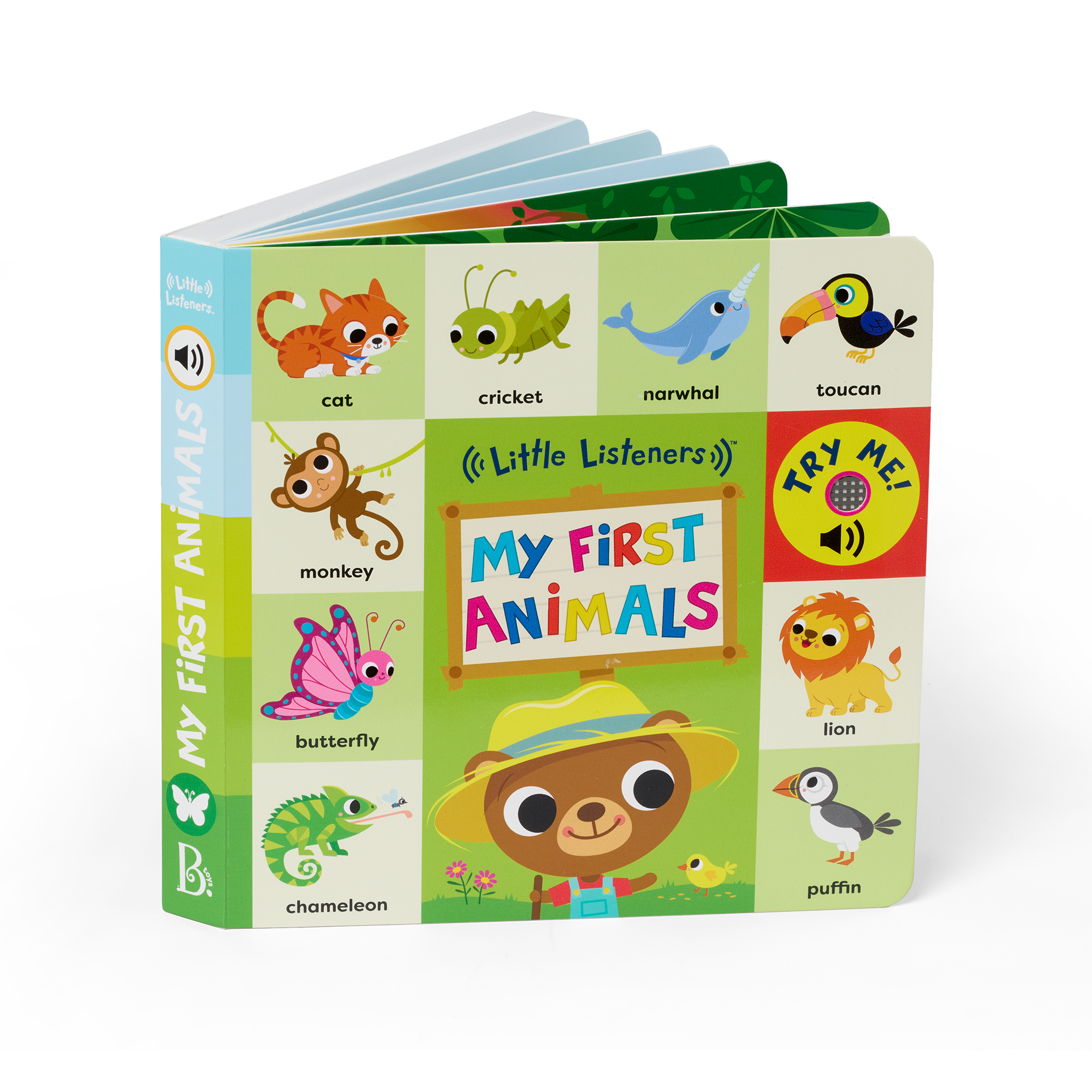 Interactive audio board book for babies and toddlers